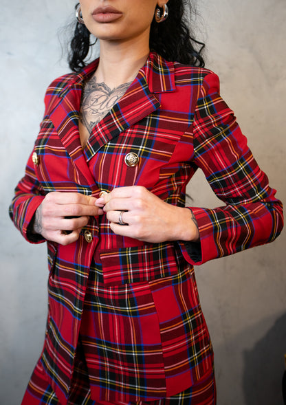 Giacca fantasia tartan