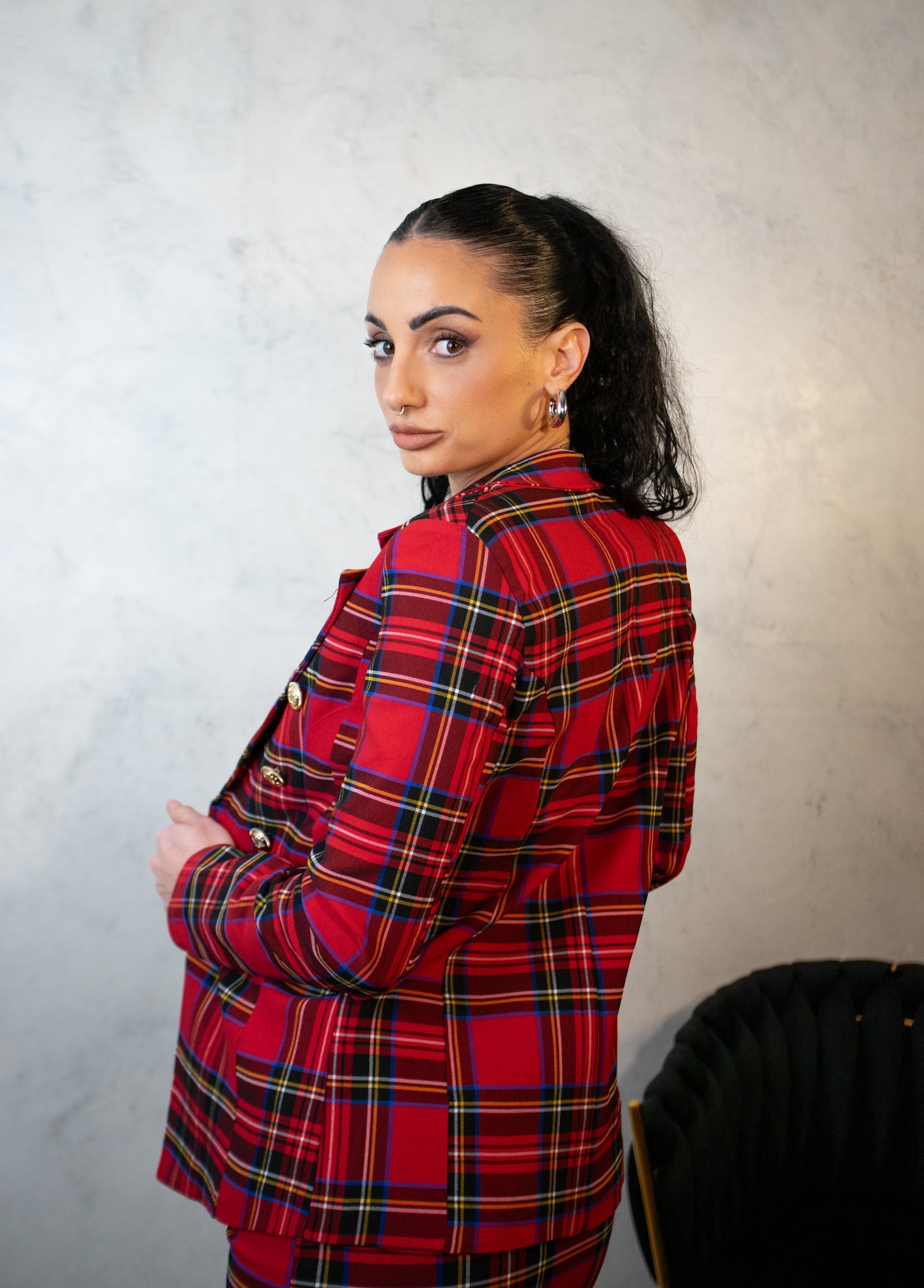 Giacca fantasia tartan